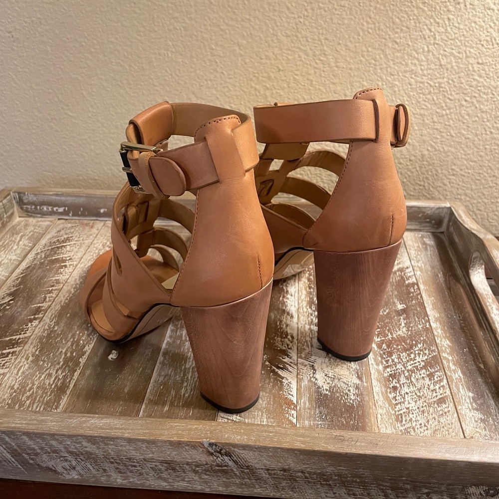 Dolce Vita Niro Gladiator Heel Tan Strappy Block Heel Sandals Size 9 - Picture 6 of 12